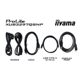 Moniteur Iiyama prolite xub3297qsnp-b1 32 (noir, HDMI, 2x port d'affichage, 2x USB-A, 2x USB-C, RJ-45)