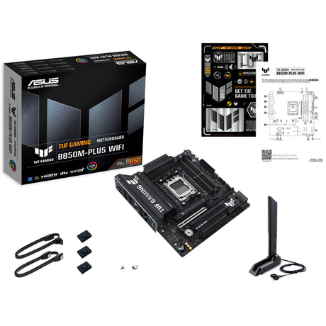 Carte mère Asus Tuf Gaming B850M-Plus Wi-Fi Socket AM5 (2,5 Go-LAN, Wi-Fi 6e, BT, son, µATX)