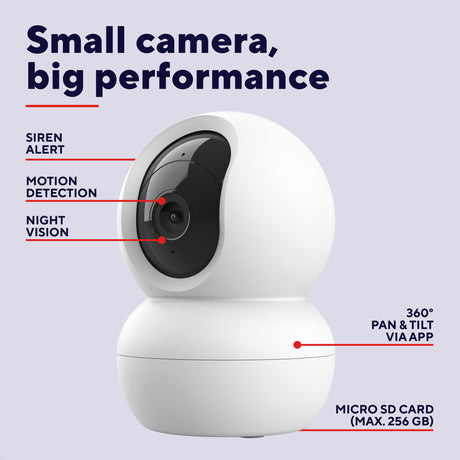 Trust ipcam-2800 360° beveiligingscamera (wit, 2.4 of 5ghz wifi)