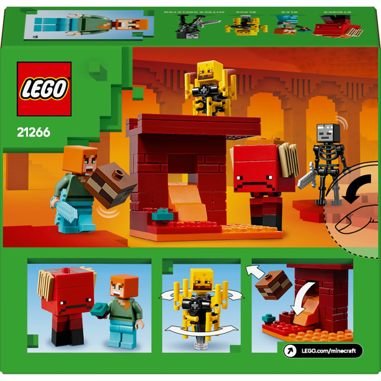 Lego minecraft 21266 la bataille de lave dans le Nether