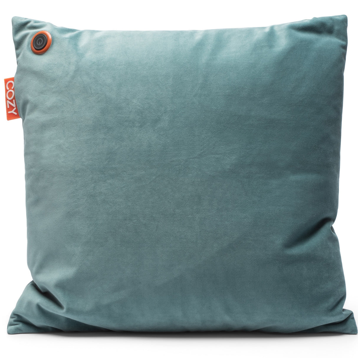 Coussin chauffant sans fil Cozy una Velvet 45 x 45 cm (bleu-vert, power bank 5000 mah)