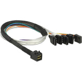 Dellock Cable Mini Sas HD SFF-8643> 4 X SATA 7 broches, 0,5 m