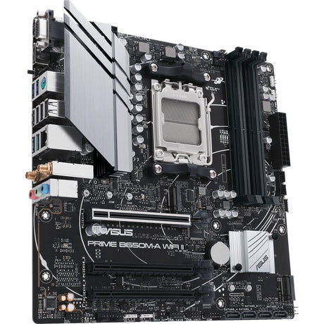 Carte mère Asus Prime B650M-A WiFi II Socket AM5 (noir, RAID, 2,5 Go-LAN, WLAN, BT, son, µATX)
