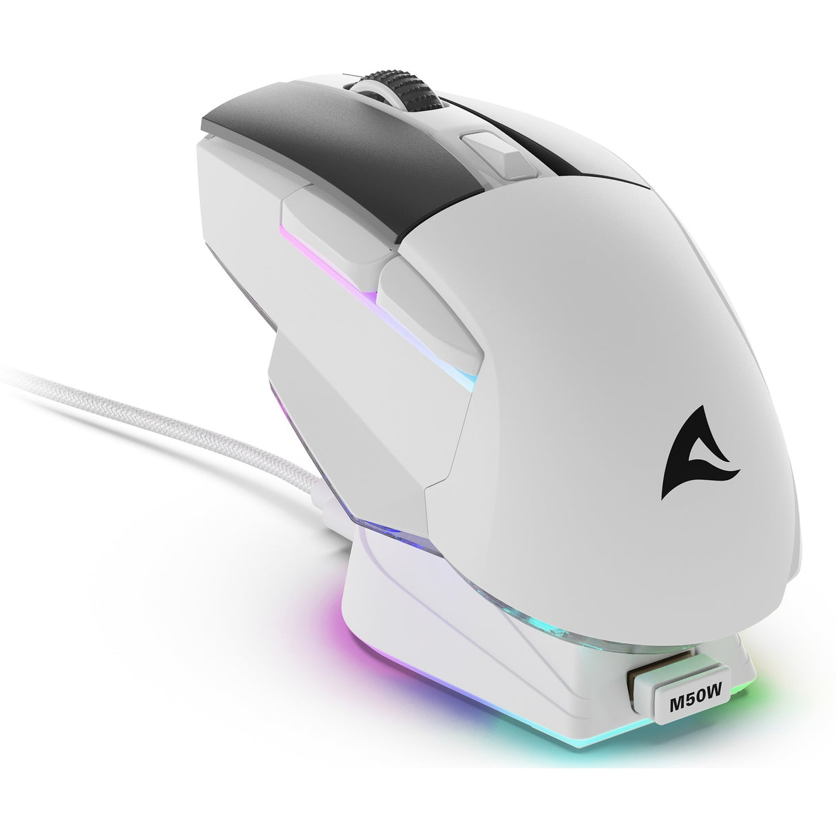 Souris de jeu Sharkoon Skiller sgm50w (blanc, 400 - 6400 dpi, LED RVB)