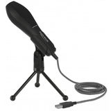 Delock Microphone à condensateur USB (noir, avec support de table)