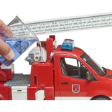 Camion de pompiers Bruder avec échelle et pompe à eau + lumière et son