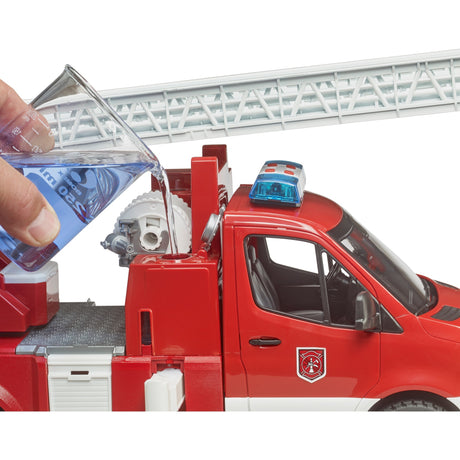 Camion de pompiers Bruder avec échelle et pompe à eau + lumière et son