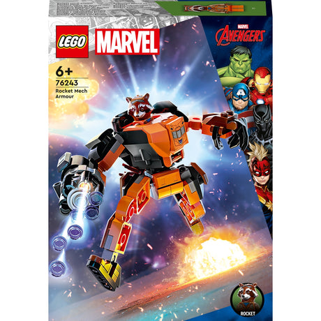 Lego Marvel - jouet de construction d'armure de fusée mécanique (76243)