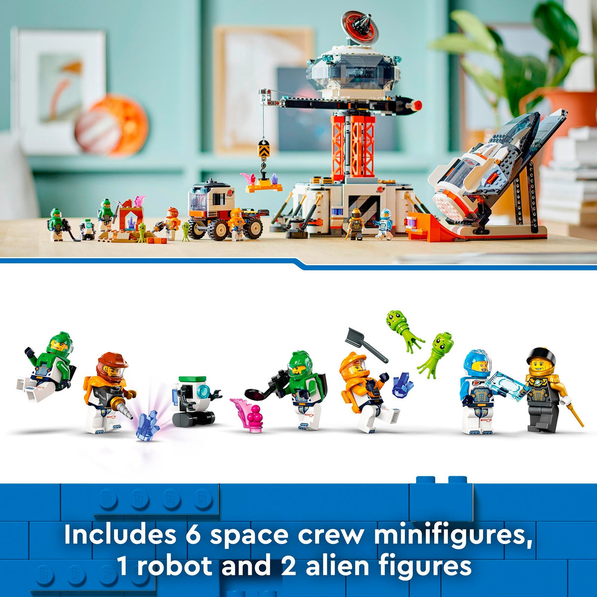 Lego City - Jouet de construction base spatiale et rampe de lancement de fusée (60434)