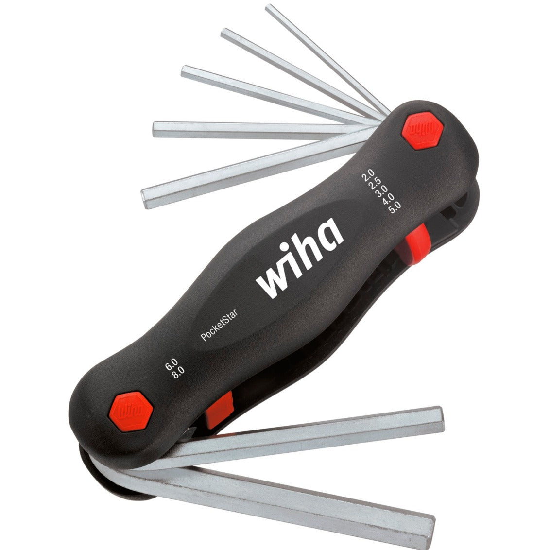 Wiha multi-outil pocketstar (noir, 7 pièces, version SB avec cintre Euro lock)