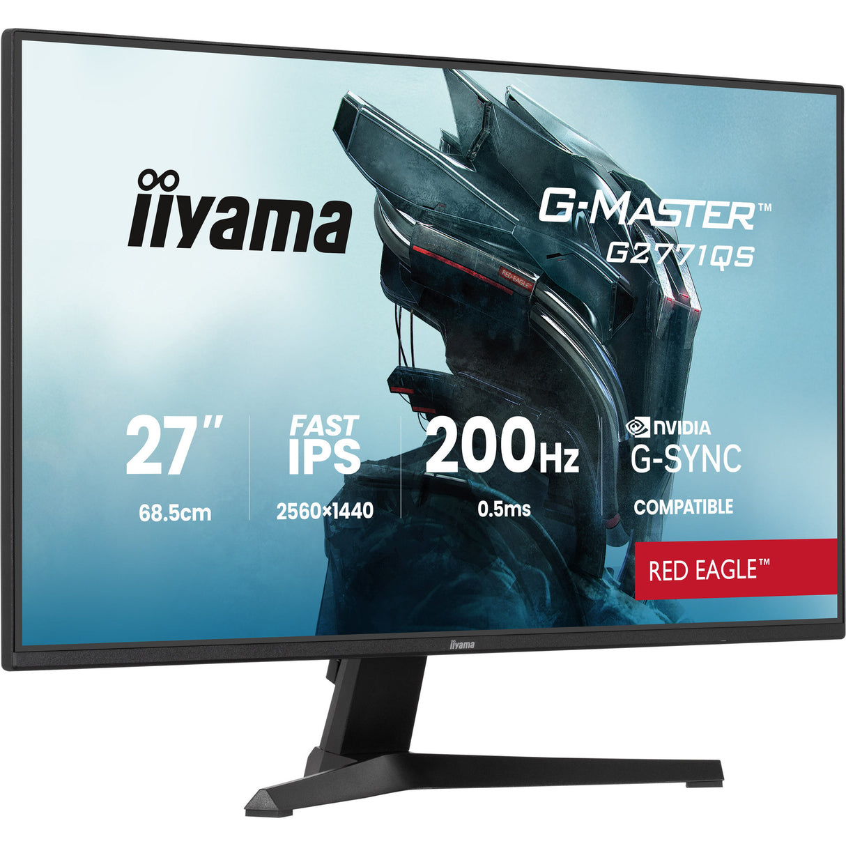 Moniteur de jeu Iiyama G-Master Red Eagle G2771QS-B1 27 (noir, 2x HDMI, DisplayPort, 200 Hz)