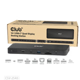 Station d'accueil à quatre écrans USB-C Club 3D 14-1 (noir)