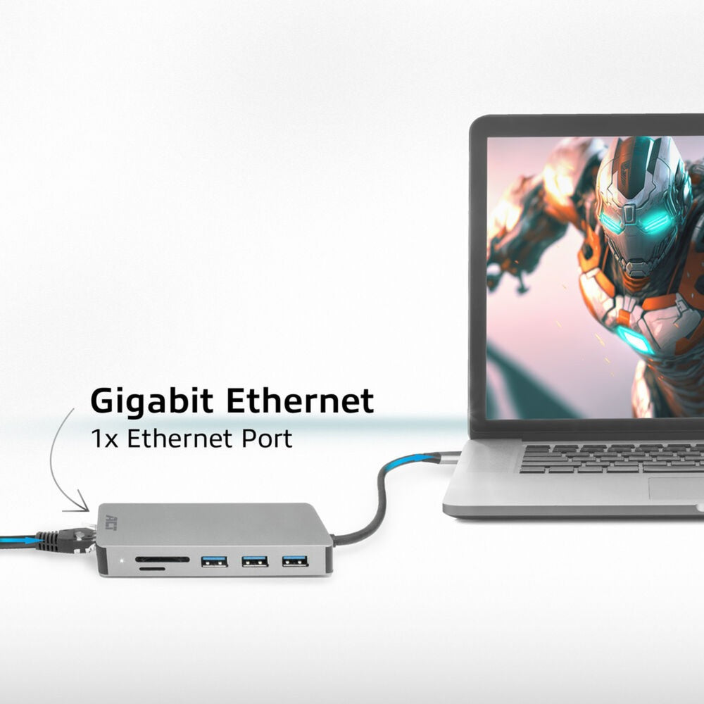 Act Connectivité USB-C 4K Station d'accueil pour 1 moniteur HDMI, Ethe