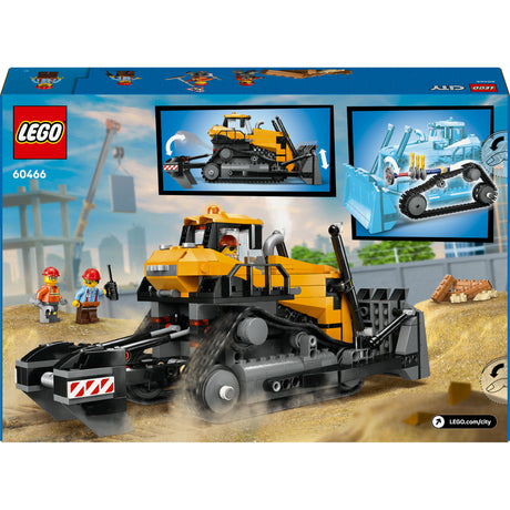 Bulldozer jaune Lego ® city, véhicule de chantier - 60466