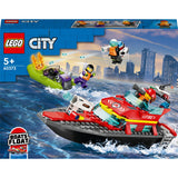 Jouet de feu de bateau de sauvetage Lego City pour enfants - 60373