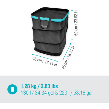 Gardena Garden Waste Pocket pop-up rectangulaire, taille m