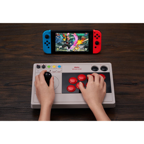Manette de jeu arcade stick 8bitdo (gris)