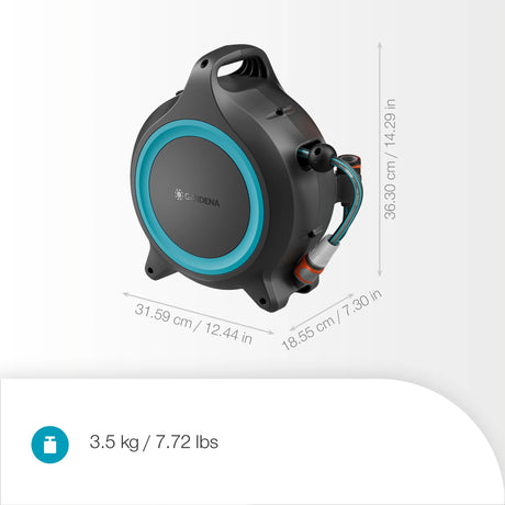 Enrouleur de tuyau Movematic portable Gardena (gris turquoise, 18690-20)