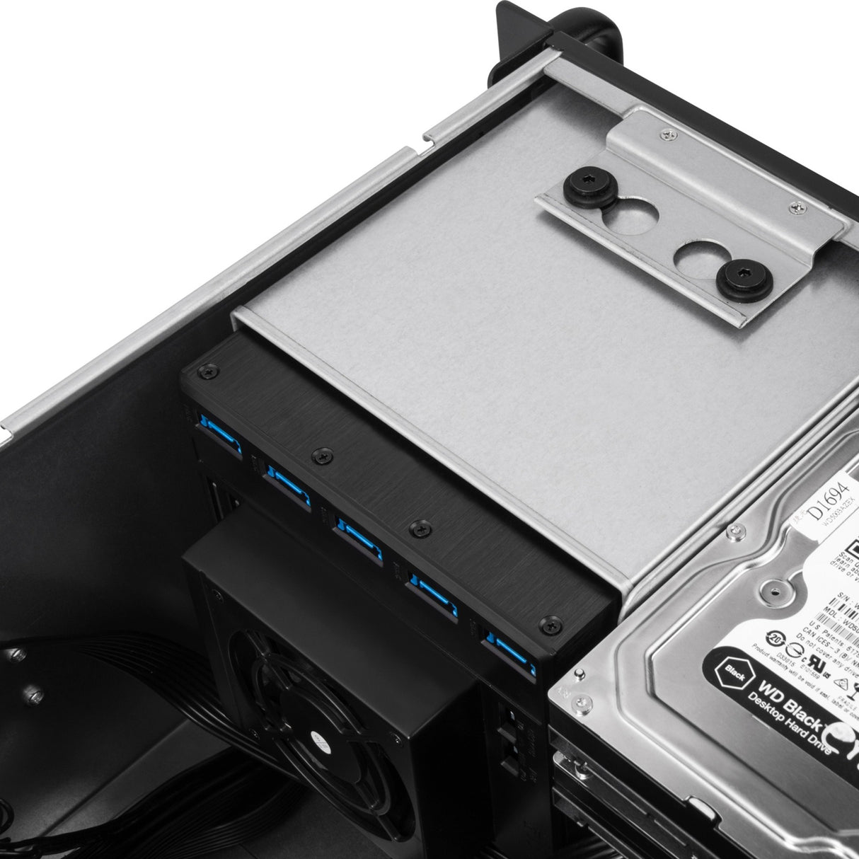 Boîtier rack Silverstone RM41-H08 (noir | 2x USB-A 3.2 (5 Gbit s))