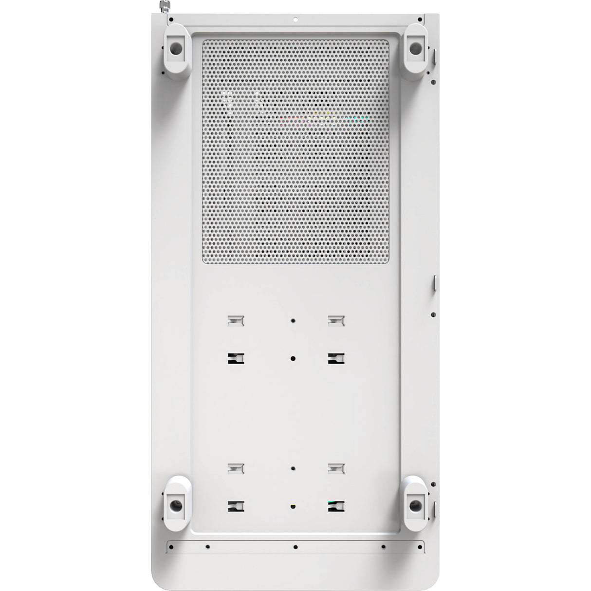 Boîtier tour midi en bois Montech xr (blanc | 1x USB-A | 1x USB-C | RVB | fenêtre)