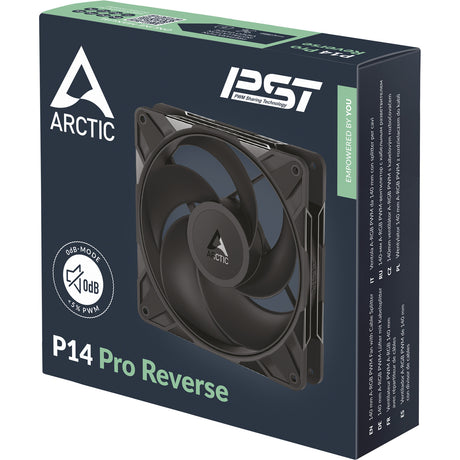 Ventilateur de boîtier inversé Arctic p14 pro (noir, 140x140x30mm, pwm)