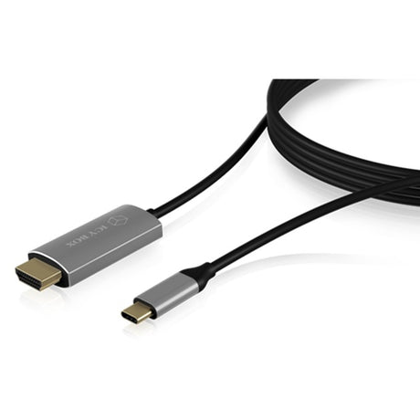 Icy box ib-cb020-c - câble usb-c (mâle) > hdmi (mâle) (noir, 1,8 mètres)