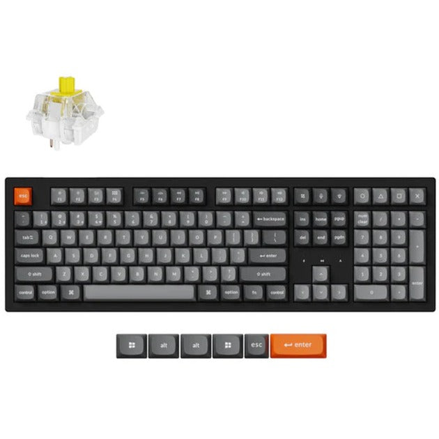 Clavier mécanique Keychron k10 max-b4 rgb (noir, disposition américaine (qwerty), super banane, 100%, leds rgb, osa double-shot pbt, usb-c | 2,4 ghz | bluetooth 5.1)