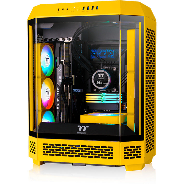 Thermaltake ct120 ex argb sync pc cooling fan bumblebee (3-fan pack) case fans (geel, 3 stuks, 120 x 120 x 25 mm, pwm)