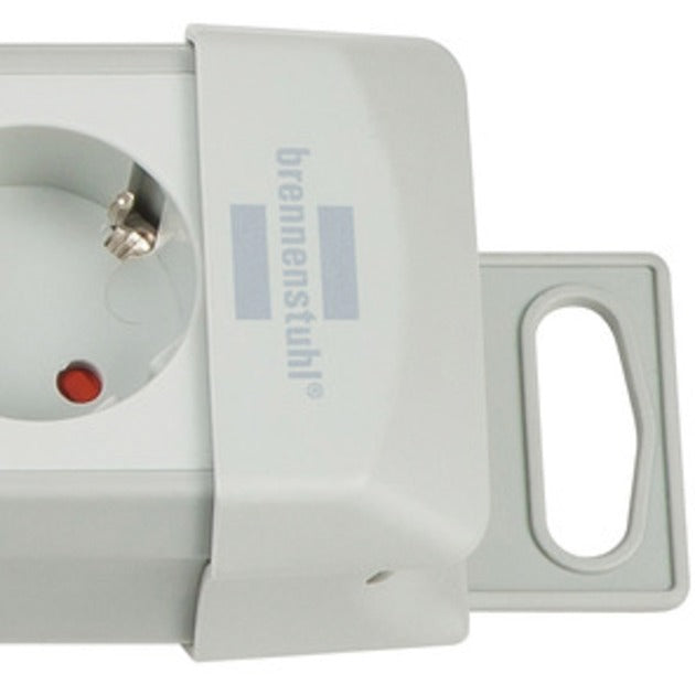 Brennerstuhl multiprise 4 voies premium-line avec interrupteur 1955540100 multiprise (gris clair)