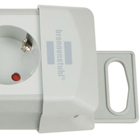 Brennerstuhl multiprise 4 voies premium-line avec interrupteur 1955540100 multiprise (gris clair)