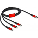 Câble de charge USB Dellock 3-en-1 USB-C à Lightning + Mic