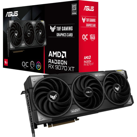 Asus tuf gaming radeon rx 9070 xt oc grafische kaart (grijs, 3x displayport, 1x hdmi, rdna4)