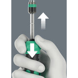 Wera kraftform kompakt 25 ra-r avec étui, jeu d'embouts 6 pièces (noir vert)