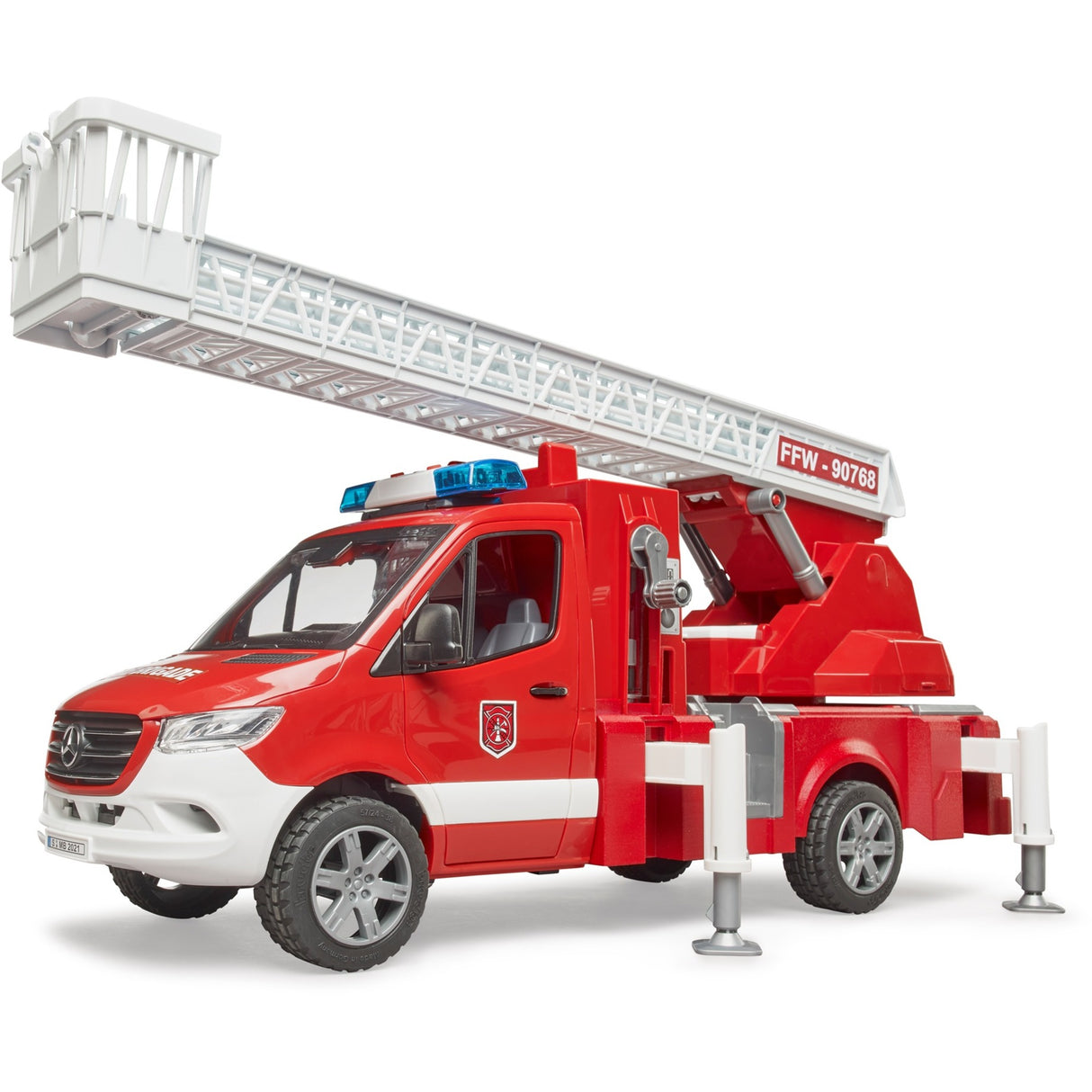 Camion de pompiers Bruder avec échelle et pompe à eau + lumière et son