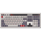 Clavier mécanique rétro 8bitdo n édition (gris, disposition américaine (qwerty), boîte kailh blanche, 100%, bluetooth basse consommation, sans fil 2,4 g, usb)