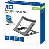 Support pour ordinateur portable Act Connectivity, pliable, réglable en hauteur sur 5 positions (noir)