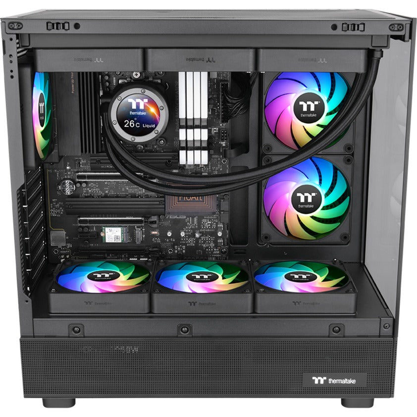 Thermaltake ct120 ex reverse argb sync pc cooling fan (3-fan pack) case fans (zwart, 3 stuks, 120 x 120 x 25 mm, pwm)