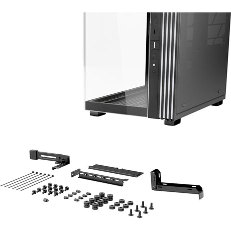 Soyez silencieux! boîtier tour midi light base 600 dx (noir | 2x USB-A | 1x USB-C | RVB | fenêtre)