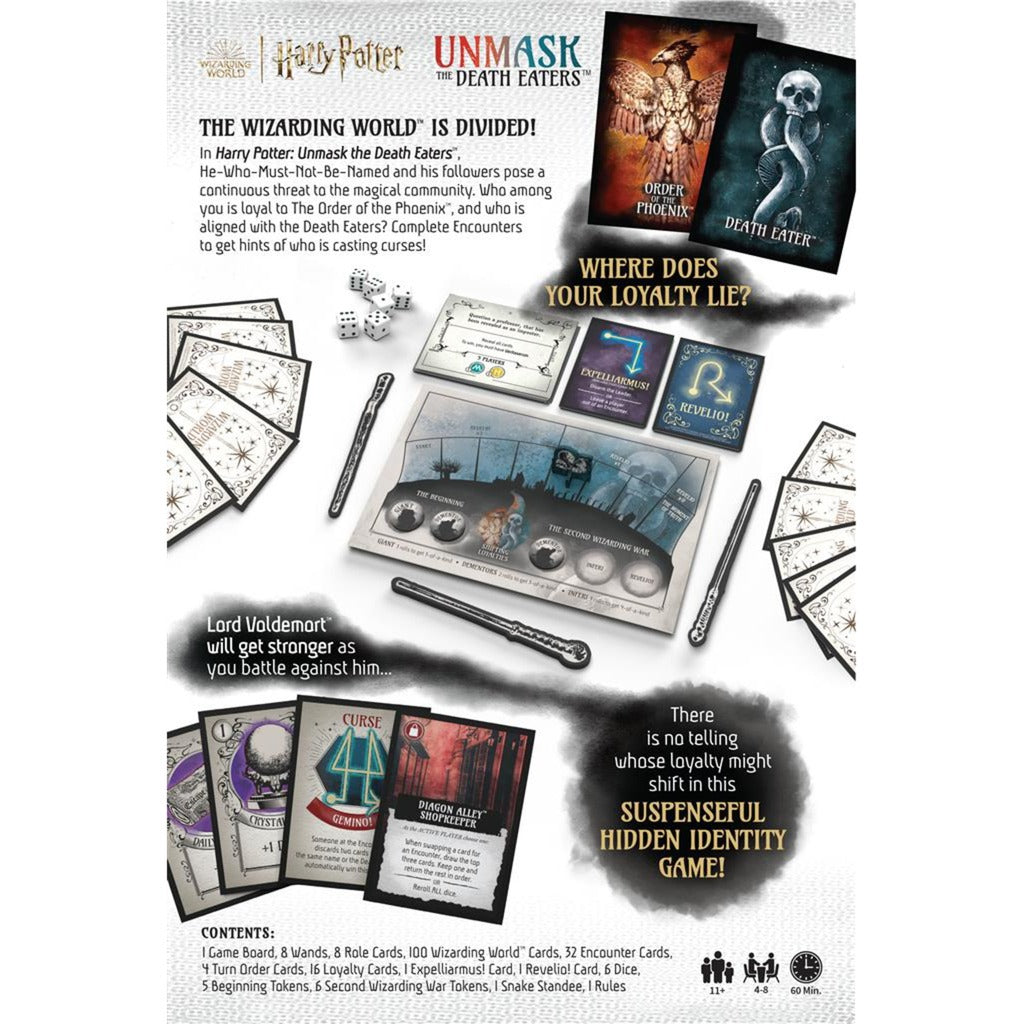 European Player Network Harry Potter : Jeu de société Démasquez les Mangemorts (anglais, 3 à 8 joueurs, 60 minutes, à partir de 11 ans)