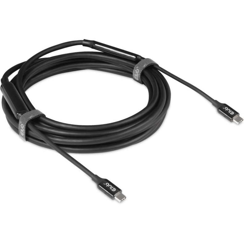 Club 3D USB-C 3.2 gen2 > Câble bidirectionnel actif USB-C (noir, 5 mètres, 8k 60hz)