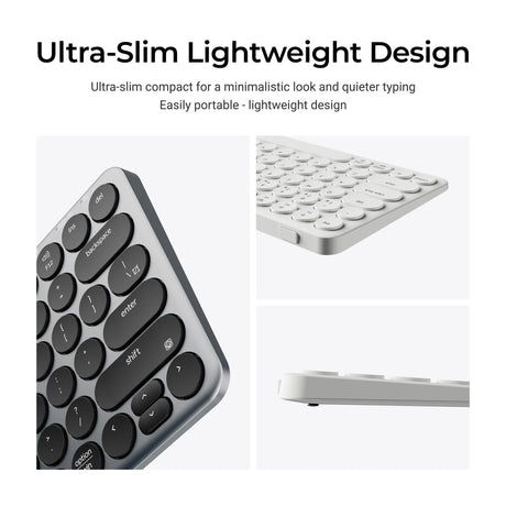 Keychron b3 pro-k1 toetsenbord (grijs, us lay-out (qwerty), scissor switches, 75%, abs keycaps, 2.4 ghz | bluetooth | usb)