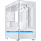 Boîtier tour midi Asus Prime Ap202 (blanc | 2x USB-A | 1x USB-C | RVB | Verre trempé)