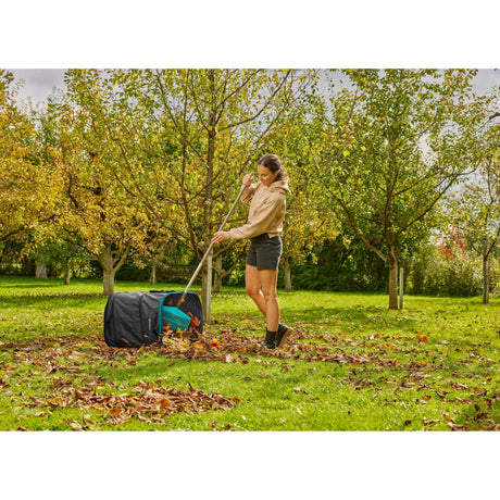 Gardena sac à déchets de jardin pop-up rectangulaire, taille l (noir turquoise, jusqu'à 220 litres)