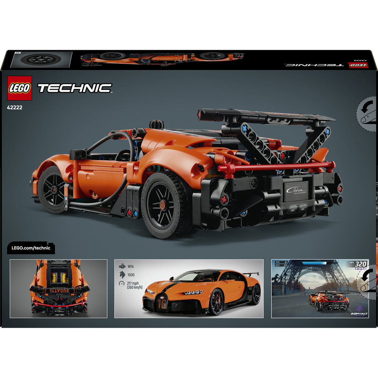 Lego technic 42222 bugatti chiron hypercar pur sport
