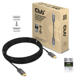 Club 3D Câble unidirectionnel certifié AOC HDMI 2.1 ultra haut débit mâle-mâle (noir, 10 mètres, 4K 120 Hz, 8K 60 Hz, 48 Gbit/s)