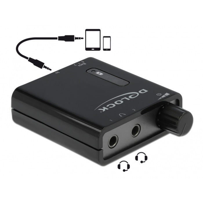 Delock amplificateur casque stéréo portable (noir)