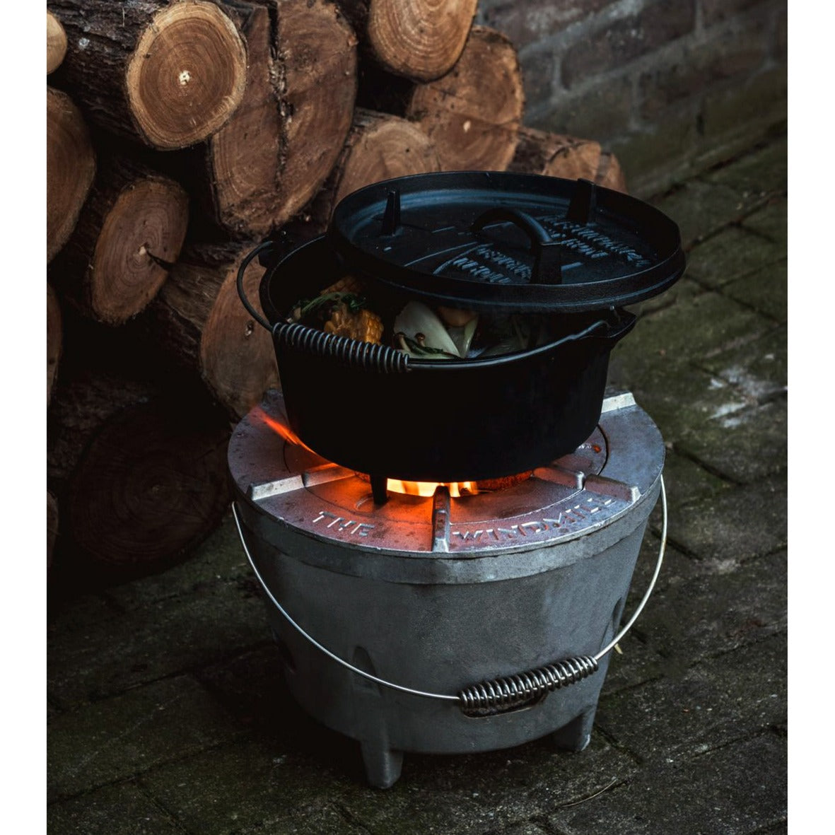 The Windmill Dutch Oven Poêle de cuisson 4,5 qt (noir, ø 25,5 cm | 3,8 litres)