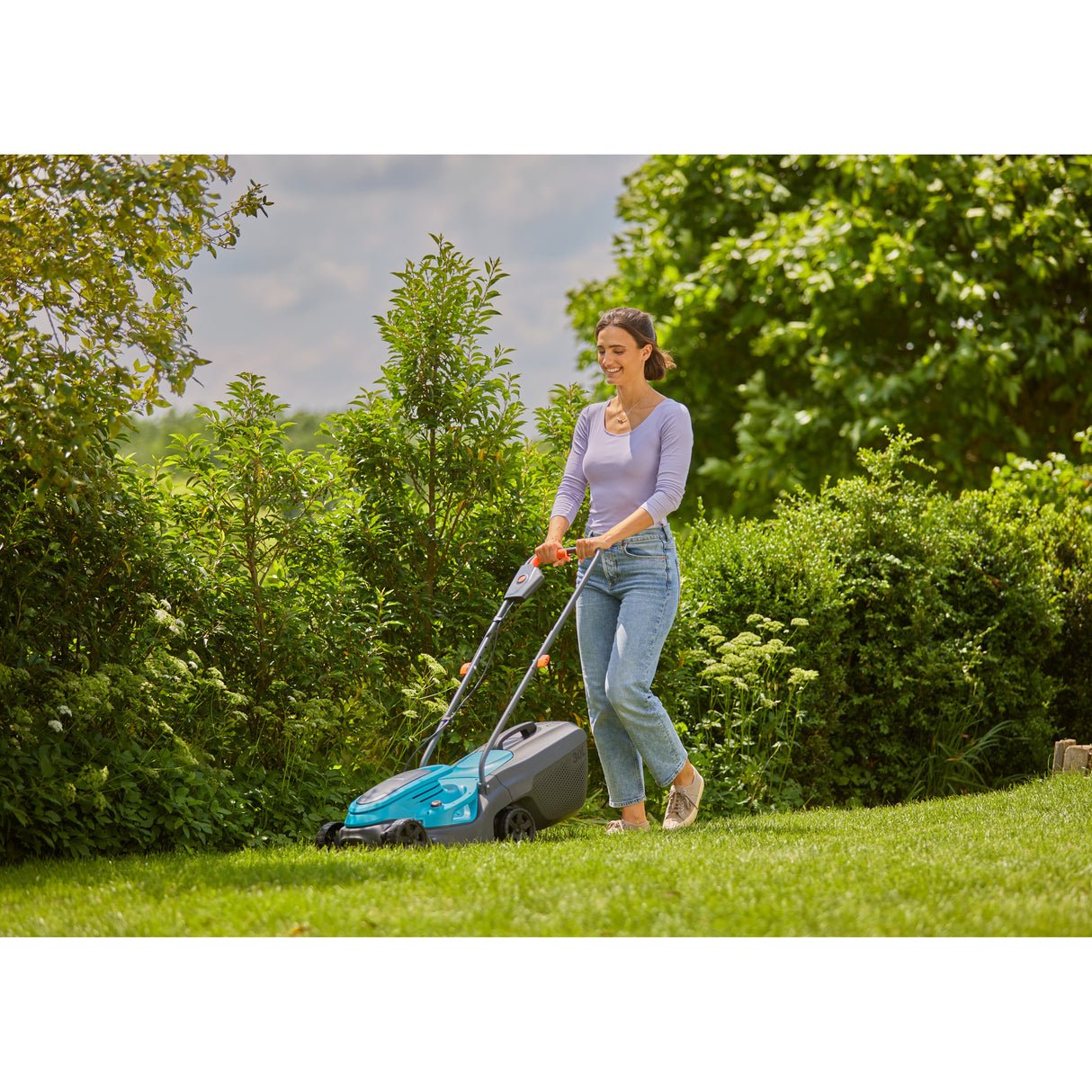Gardena tondeuse à gazon à batterie easymax 3218v p4a set 40