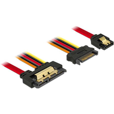Delock adaptateur SATA 7 broches + 15 broches > SATA 22 broches (noir rouge, 0,3 mètre)