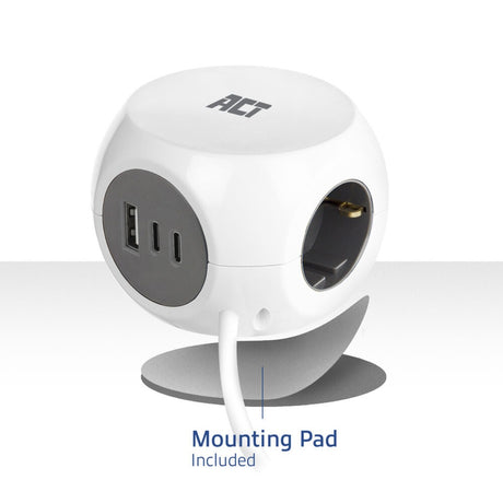 Cube multiprise Act avec 3 prises (type f), 30w pd